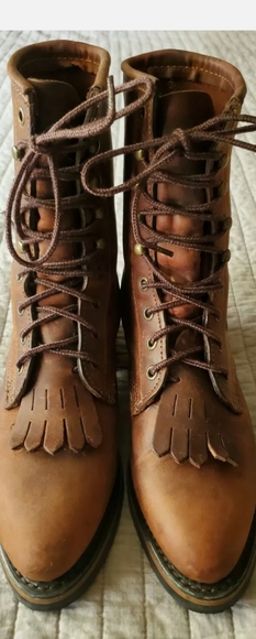 Durango Rust Lace Up Brown Leather Boot $140 - Picture 3 of 12